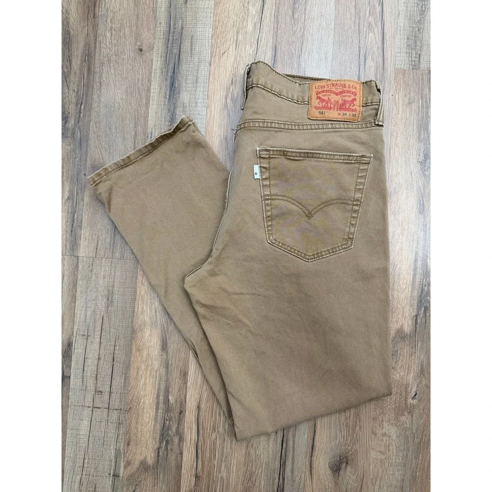 Levi's 541 Men's Brown Stretch Jeans Athletic Fit‎ W34 L32